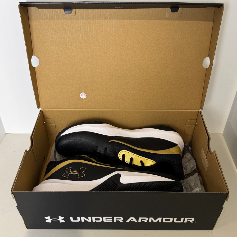 Under Armour Men 11 Basketball Shoes UA Lockdown 7 Black Gold 3028512-001 W 12.5 - Picture 13 of 16